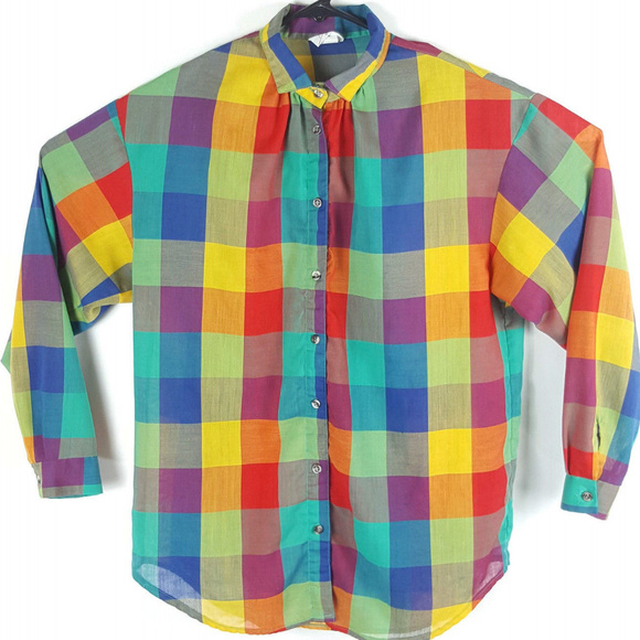 John Weitz Checkered Long Sleeve Cotton Polyester - Picture 2 of 7